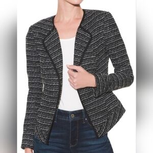 White House Black Market Hanley Tweed Open Front Jacket Business/Office 8